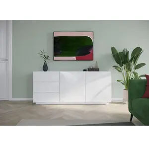 Buffet BOBOCHIC - Buffet 2 portes 167 cm ALICE Blanc pas cher