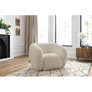 Comparateur de prix : Bobochic - Fauteuil & pouf Fauteuil celine tissu bouclette Beige