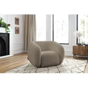 Comparateur de prix : Accueil Séjour Fauteuil & pouf Bobochic Fauteuil celine tissu bouclette Taupe