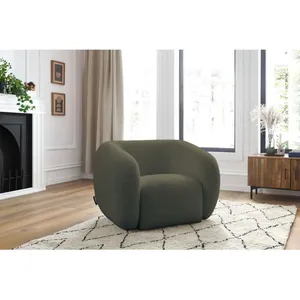 Comparateur de prix : Accueil Séjour Fauteuil & pouf Bobochic Fauteuil celine tissu bouclette Vert