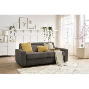 BOBOCHIC Canapé droit convertible MONACO ouverture express velours côt... pas cher