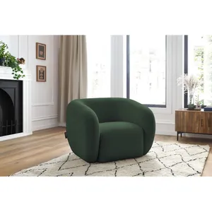 Fauteuil & pouf Bobochic Fauteuil celine tissu lisse Vert pas cher