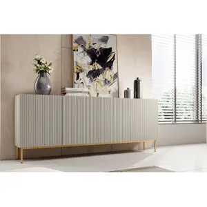 Comparateur de prix : Bobochic - Buffet Buffet 4 portes 200 cm kasha Pieds or Beige