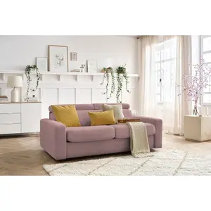 Canapé droit convertible MONACO ouverture express tissu lisse Bobochic pas cher