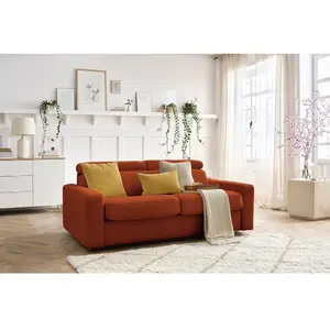 Canapé droit convertible MONACO ouverture express tissu lisse Bobochic pas cher