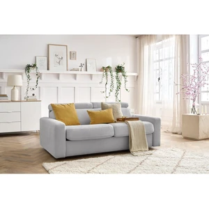 Canapé droit convertible MONACO ouverture express tissu lisse Bobochic pas cher