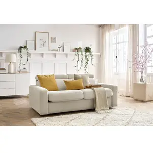Canapé droit convertible MONACO ouverture express tissu lisse Bobochic pas cher