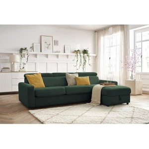 BOBOCHIC Canapé d'angle réversible convertible coffre MONACO tissu lis... pas cher