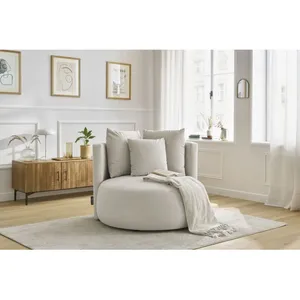 Comparateur de prix : Accueil Séjour Fauteuil & pouf Bobochic Fauteuil cesar velours Beige