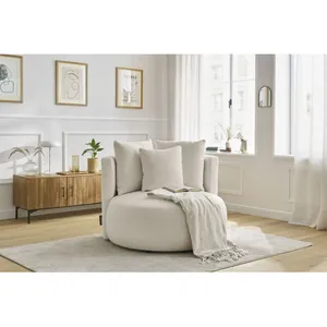 Comparateur de prix : Accueil Séjour Fauteuil & pouf Bobochic Fauteuil cesar tissu bouclette Beige