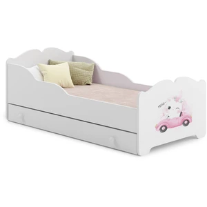 HT MEUBLES Lit enfant Almena avec tiroir matelas et cadre inclus 160 cm x 80 cm pas cher