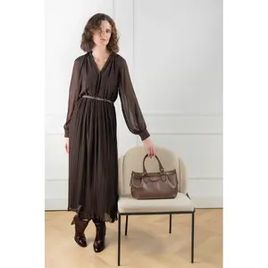 Abaco Paris - Sac à main en Cuir jett moka - 22x33x11 cm OS pas cher