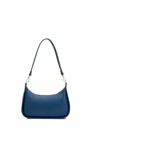 1987 by Abaco - Sac à bandouliere en cuir Storm bleu - 25x13x6.5cm OS pas cher