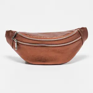 1987 by Abaco - Sac banane en Cuir Lyat bronze - 32.5x13.5x7 cm OS pas cher