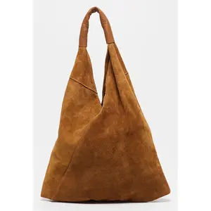 Abaco Studio - Cabas en Cuir Deni camel - 40x47 cm OS pas cher