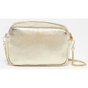 1987 by Abaco - Sac bandoulière en Cuir Amaia doré - 23x17.5x7 cm OS pas cher