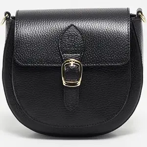 1987 by Abaco - Sac bandoulière en Cuir Polly noir - 21x19x6 cm OS pas cher