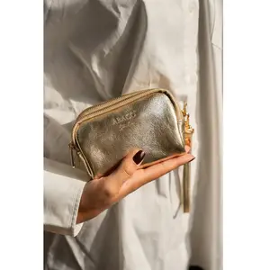 Abaco Studio - Porte-monnaie en Cuir doré -11x7x4 cm OS pas cher