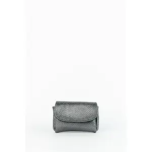 Abaco Paris - Porte-monnaire en Cuir friend argenté - 20x12x3 cm OS pas cher