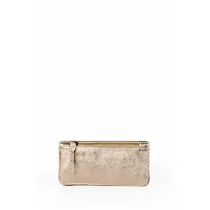 Abaco Paris - Portefeuille en Cuir nina bronze brillant - 19x10,5x1 cm OS pas cher