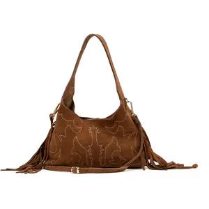 1987 by Abaco - Sac à bandouliere en cuir Rodeo camel - 22x12x6.5cm OS pas cher