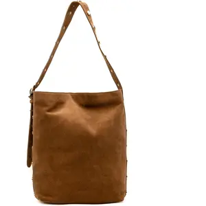 1987 by Abaco - Sac porte épaule en cuir Roots camel - 35x35x14cm OS