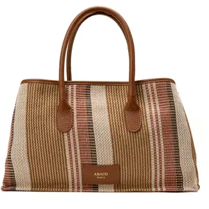 Abaco Paris - Sac à main en cuir Lyn camel - 34x22x15cm OS pas cher