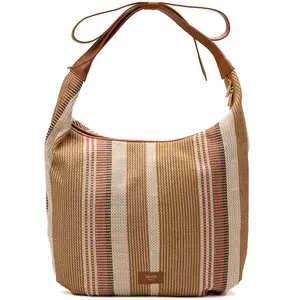 Abaco Paris - Sac à main en cuir Gina camel - 46x35x5cm OS pas cher