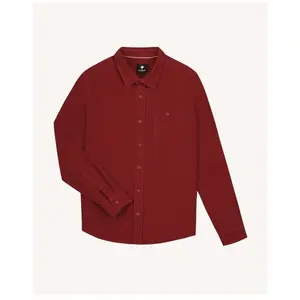 Faguo - Onca Shirt Woven - Chemise homme Dark Red - M pas cher