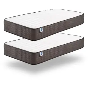NATURALEX Pack de 2 matelas Titanium 90x200 cm - Soutien Blue Latex - Mousse à mémoire de forme HR - 7 Zones de Confort - 20 cm