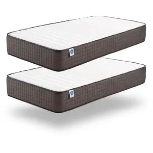NATURALEX Pack de 2 matelas 90x200 cm - Blue Latex - Mousse HR - 24 cm