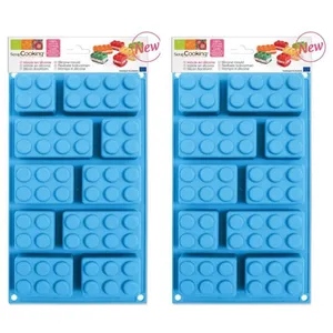 2 moules en silicone briques Scrapcooking pas cher