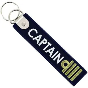 CLJ - Porte-clés - Commandant de Bord - Captain - Bleu Marine - Grades... pas cher