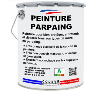 Peinture Parpaing - Pot 4x5 L   - Codeve Bois - 9001 - Blanc crèmeVendu paramazon