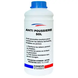 Anti Poussiere Sol - 1 L - Codeve Bois - Pour Renforcer Votre Béton Farinant, Friable Ou Poreux. pas cher