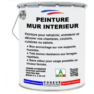 Codève Bois - Peinture Mur Interieur Terracotta - 5 l - Codeve Bois - ral 8004 - Brun cuivré - Pour La Décoration De Votre Salon, Séjour, Cuisine OuVendu paramazon