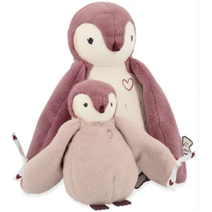 Kaloo Duo De Peluches Manchots Roses Doux Et Rassurants Avec Rubans En C pas cher