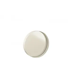 J-Line Miroir rond avec bord en métal blanc 30x30x5 cm pas cher