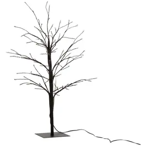J-line Arbre nu + led métal noir H57cm pas cher