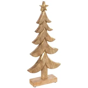 J-line Sapin de Noël en bois naturel 19x6x41 cm pas cher