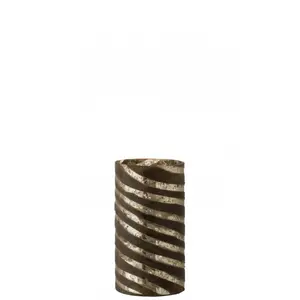 J-line Vase rond verre argent H28cm