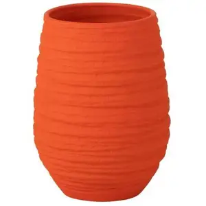 Cache-pot en céramique orange 22x19x30 cm