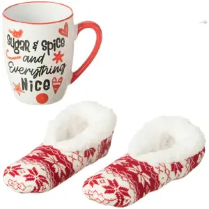 Jolipa Set cadeau mug et chaussons de Noël pas cher