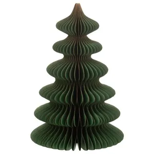J-line Sapin de Noël en papier vert 25*25*38 cm pas cher