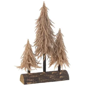 J-line Sapin de Noël artificiel en plastique cuivre 30*10*50 cm pas cher