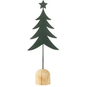 J-line - Sapin de Noël artificiel en métal vert 14.5x7x40 cm pas cher