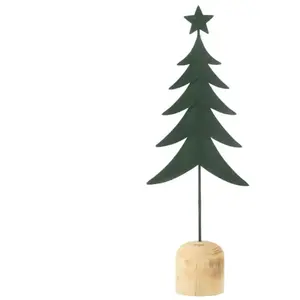 J-line Sapin de Noël artificiel en métal vert 17.5x8x49 cm pas cher