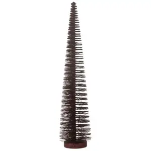 J-line - Sapin de Noël artificiel en plastique rouge 10x10x39 cm pas cher