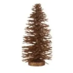 J-line Sapin de Noël en bois marron 12x12x23 cm pas cher