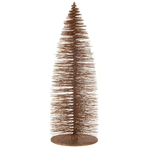Sapin de Noël en bois marron 50x50x140 cm